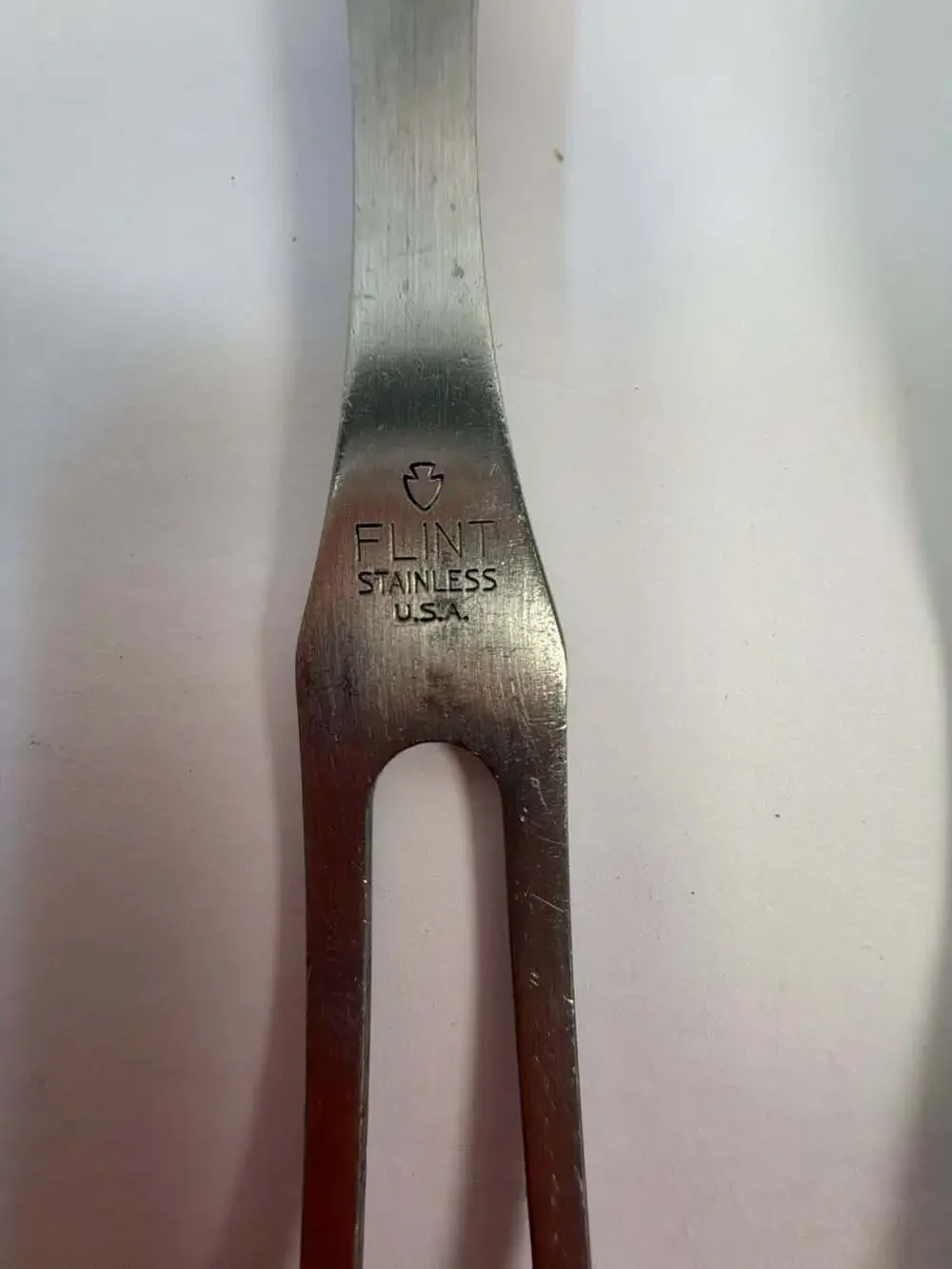 Vintage‎ Flint Stainless USA 2-Piece Carving Fork Set